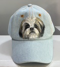 Retrato de perro pintado a mano en gorra  | Regalo único