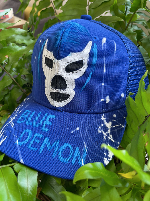 Gorra pintada a mano de luchador mexicano Diseño juliepots