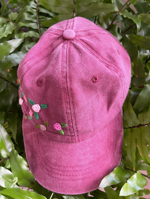 Gorra Bordada a Mano con Flores | Pieza Única juliepots