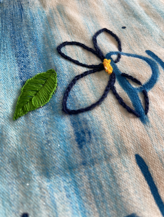Bolsa Pintada a Mano con frase de señora – Arte Original Único diseño juliepots