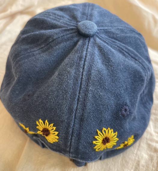 Gorra bordada a mano con girasoles | best sellers juliepots