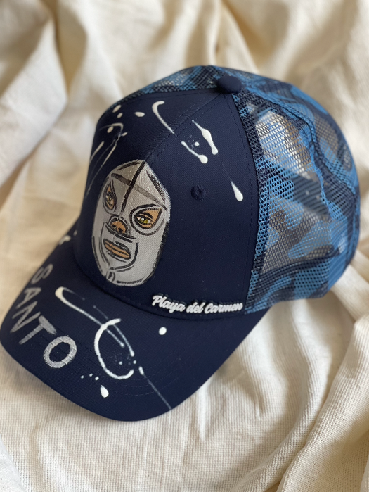 Gorra El Santo Pintada a Mano | Lucha Libre Mexicana | juliepots