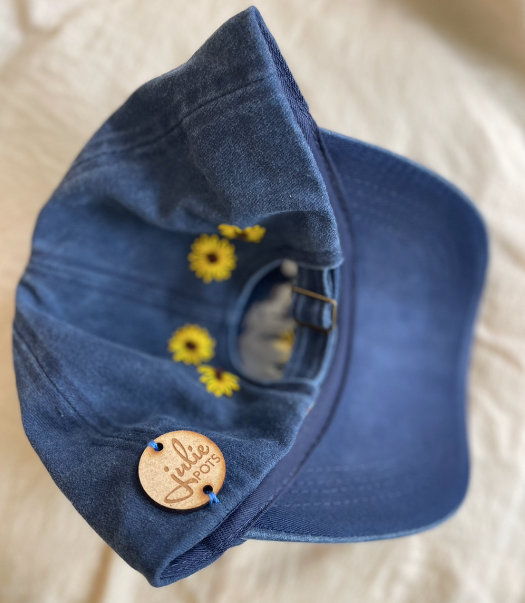Gorra bordada a mano con girasoles | best sellers juliepots