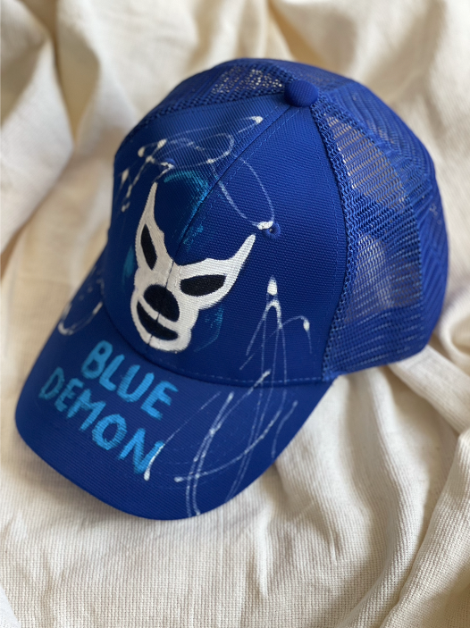 Gorra pintada a mano de luchador mexicano Diseño juliepots