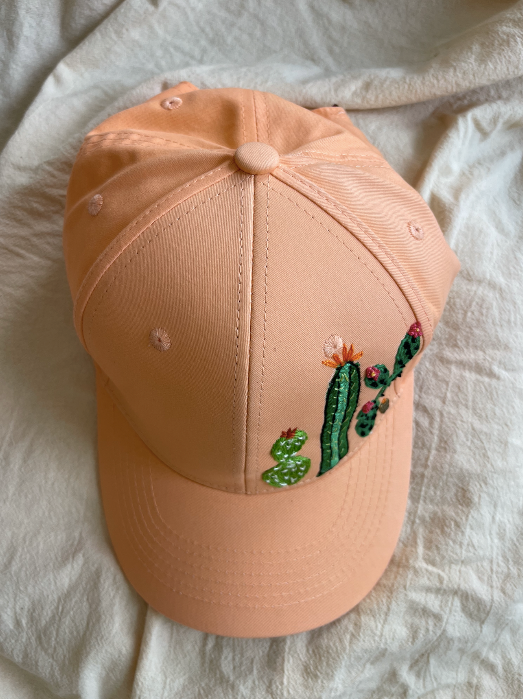 Gorra bordada a mano con cactus mexicanos – juliepots