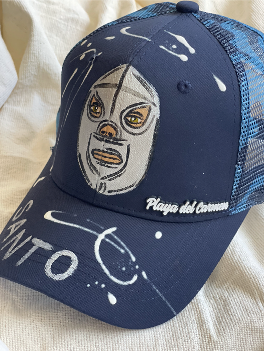 Gorra El Santo Pintada a Mano | Lucha Libre Mexicana | juliepots