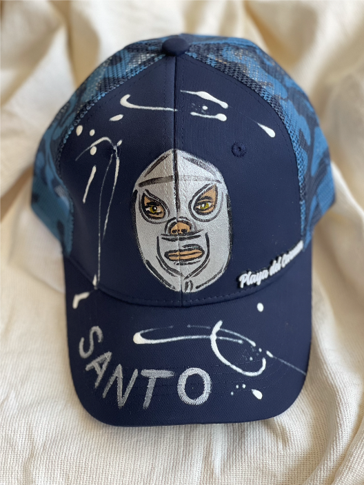 Gorra El Santo Pintada a Mano | Lucha Libre Mexicana | juliepots